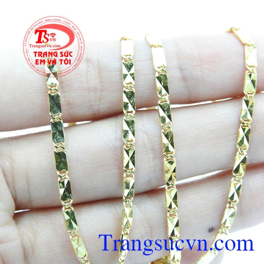 Dây chuyền vàng tây nữ, Dây chuyền vàng tây mềm mại, Dây chuyền vàng tây mang hơi hướng cổ điển nhưng không hề nhàm chán