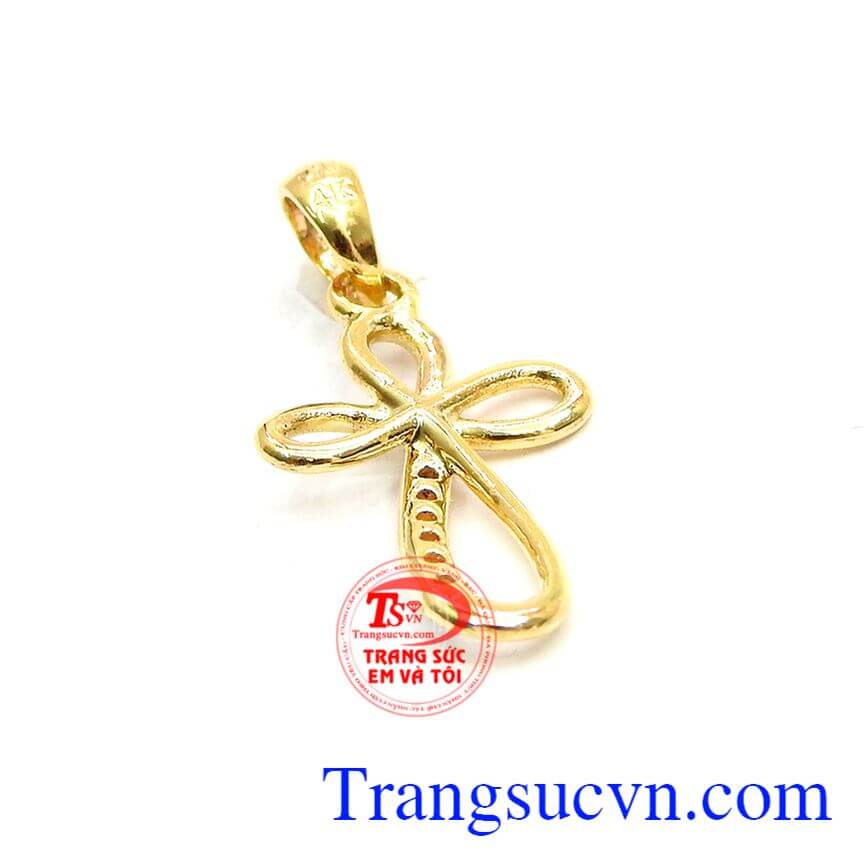 Mặt thánh giá nữ thời trang, mặt dây nữ thời trang, mặt dây vàng tây.