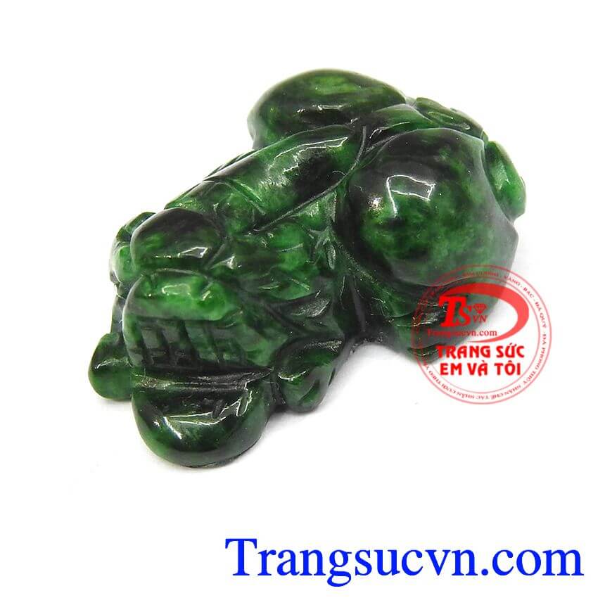 Tỳ hưu jadeite bình yên, tỳ hưu ngọc cẩm thạch thiên nhiên, tỳ hưu kiểu chế tác tinh xảo.