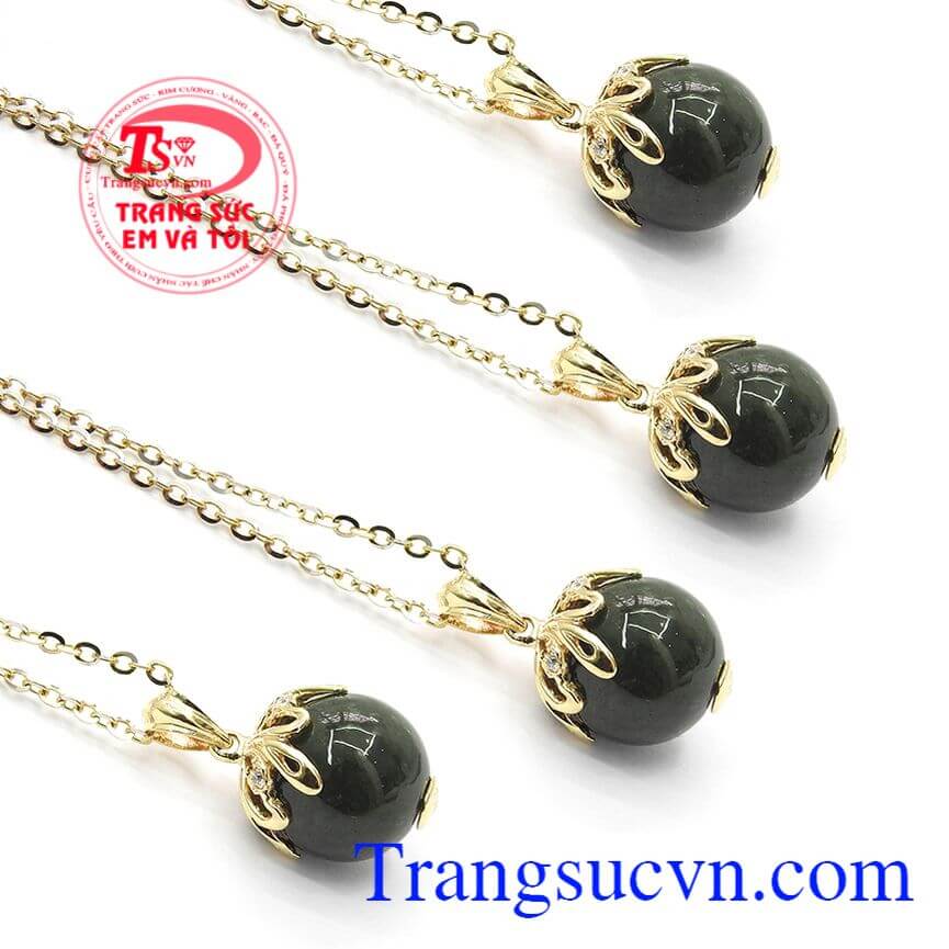 Bộ dây nữ cao cấp, Bộ dây chuyền nữ mặt ngọc cẩm thạch