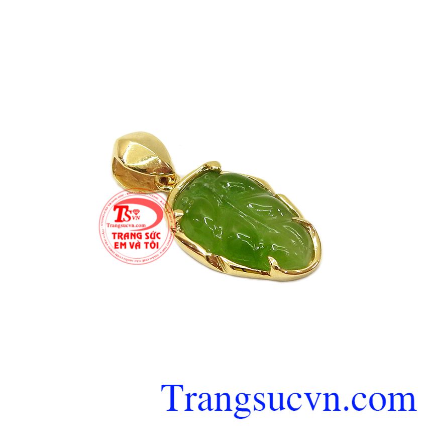 Mặt dây lá Nephrite đẹp,Nhẫn nữ đá quý,Ngọc cẩm thạch