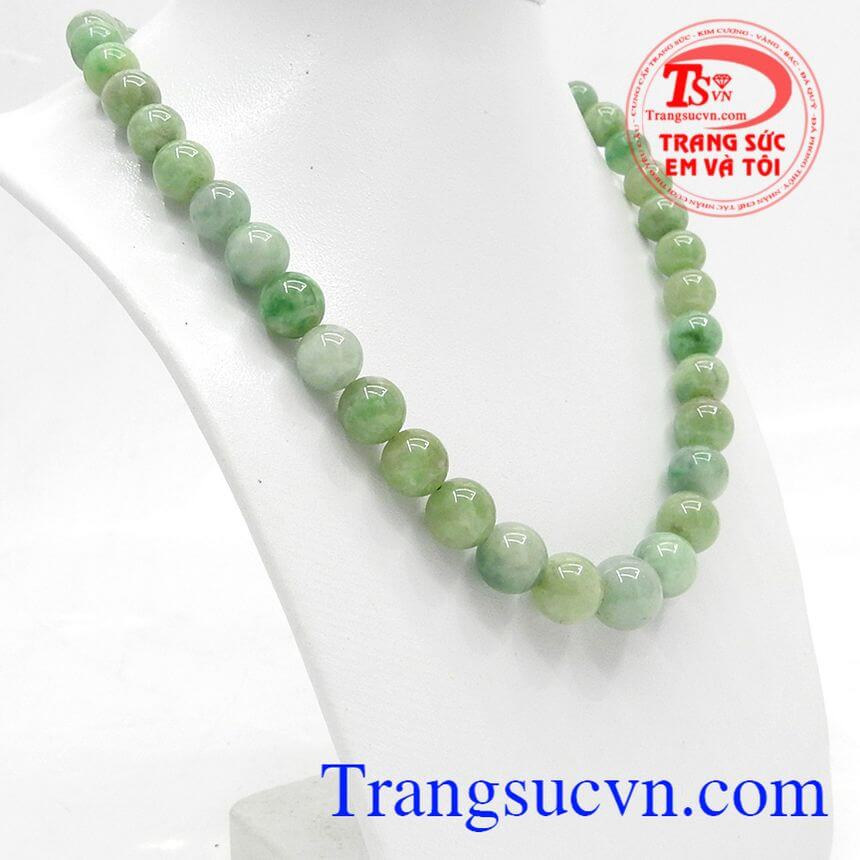 Vòng cổ ngọc cẩm thạch chuỗi hạt đẹp, Chuỗi đeo cổ cho nữ, Chuỗi đá quý thiên nhiên.