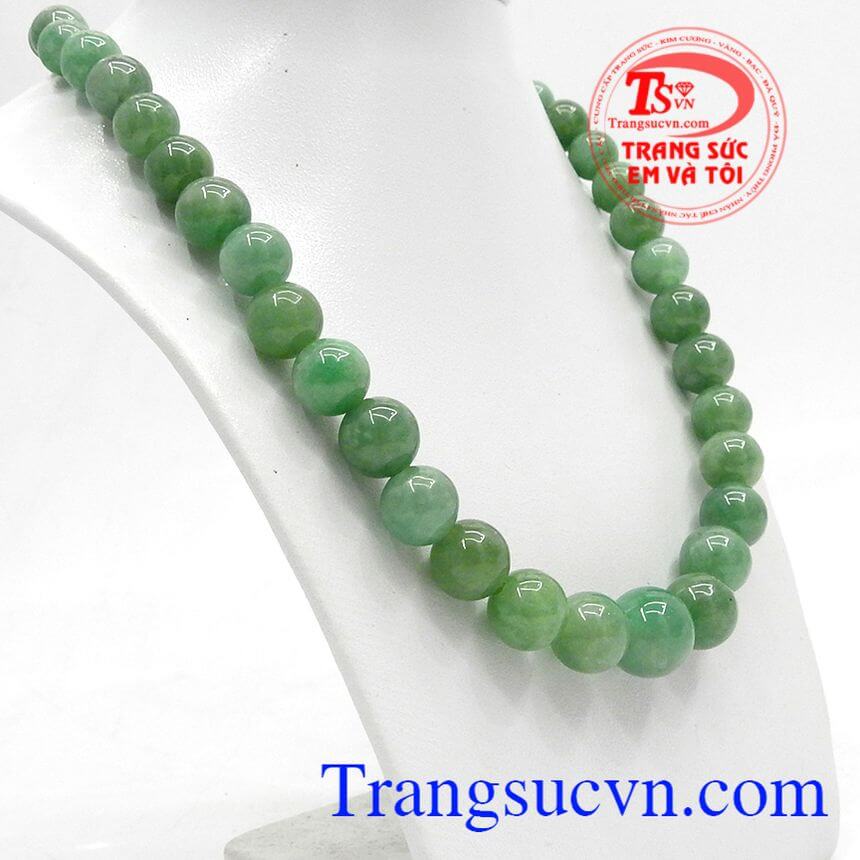 Chuỗi vòng cổ ngọc cẩm thạch đẹp, chuỗi cổ ngọc thiên nhiên, chuỗi vòng đẹp.