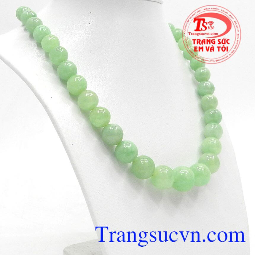 Chuỗi vòng cổ ngọc cẩm thạch giá rẻ, chuỗi hạt ngọc thiên nhiên, chuỗi cổ đẹp.