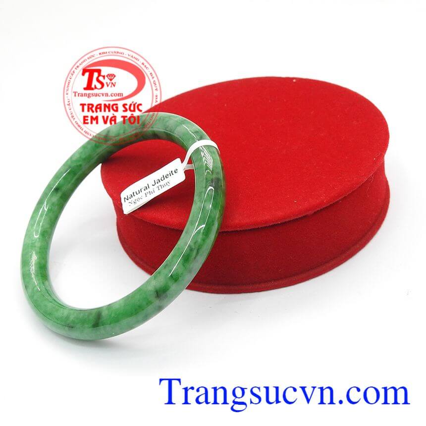 Vòng ngọc phỉ thúy TN đẹp, vòng tay phong thủy, vòng tay bản tròn.