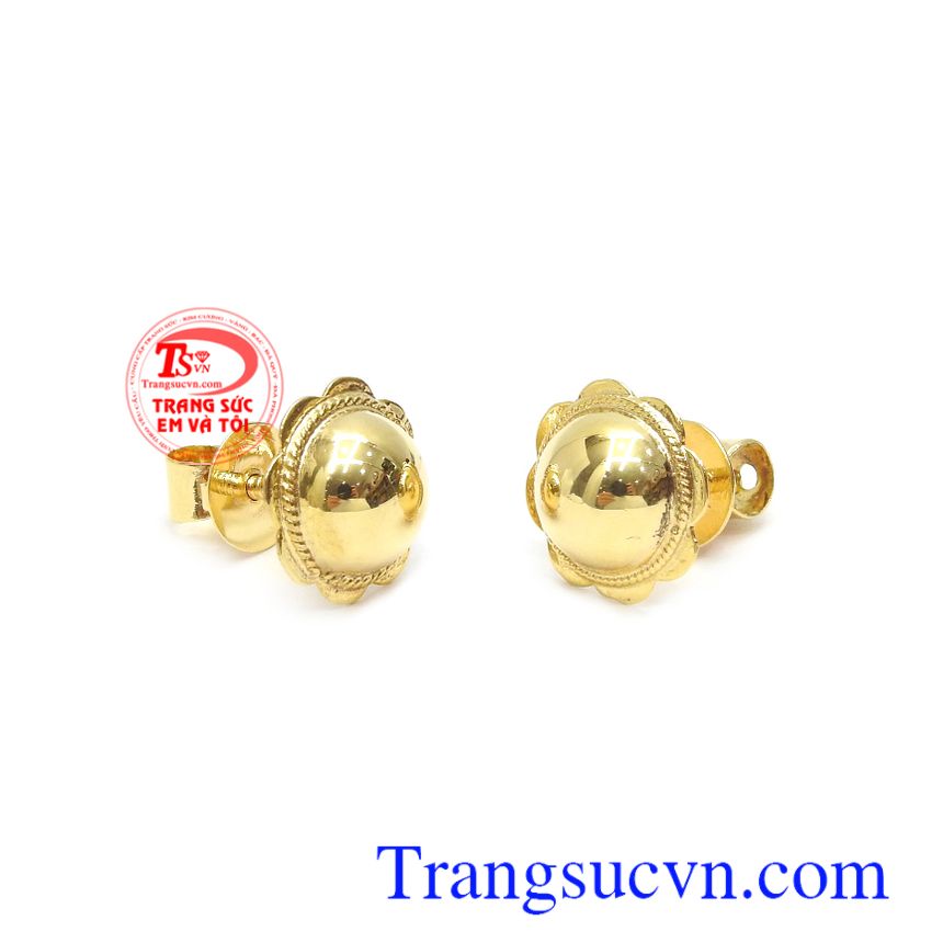 Hoa tai vàng đài các, Hoa tai vàng tây, hoa tai vàng 10k 