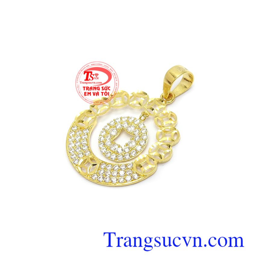 Mặt Dây Vàng Kim Tiền, mặt dây vàng đá quý, mặt dây nữ vàng