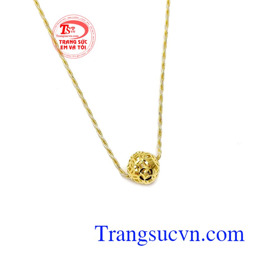 Bộ dây charm kim tiền vàng đẹp, bộ trang sức nữ, bộ dây chuyền đẹp