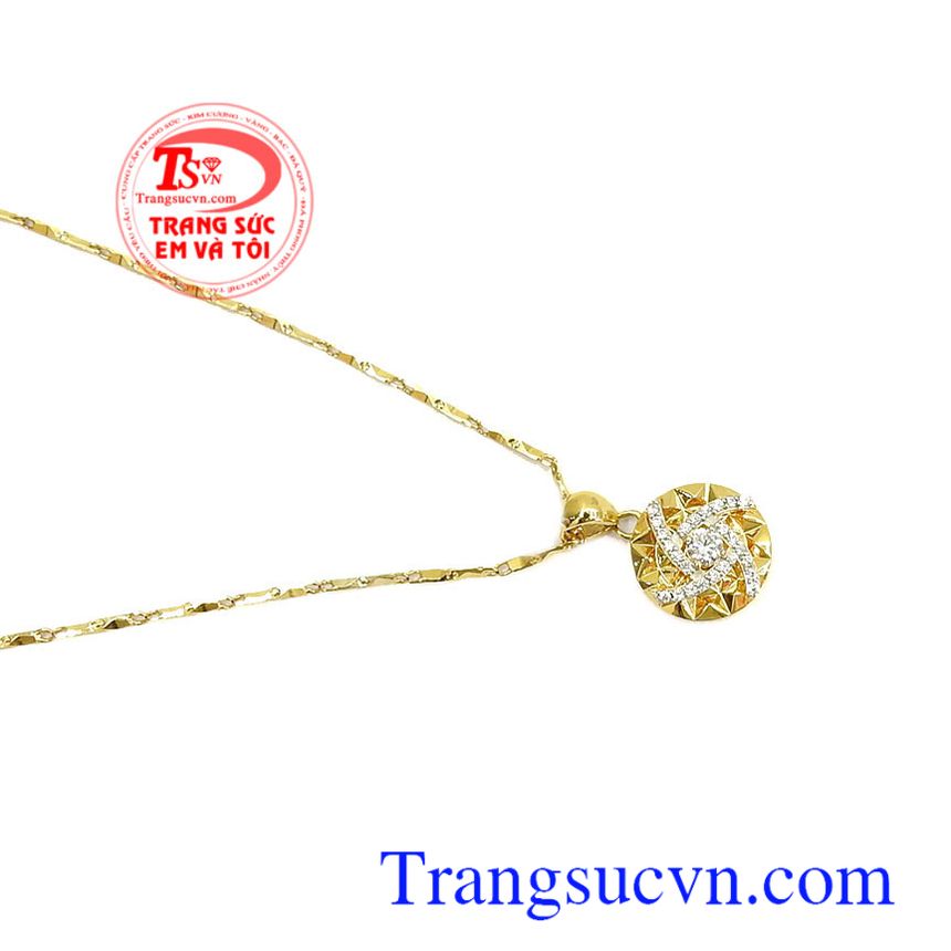 Bộ dây chuyền nữ vàng xinh xắn, bộ dây vàng tây, bộ dây đẹp