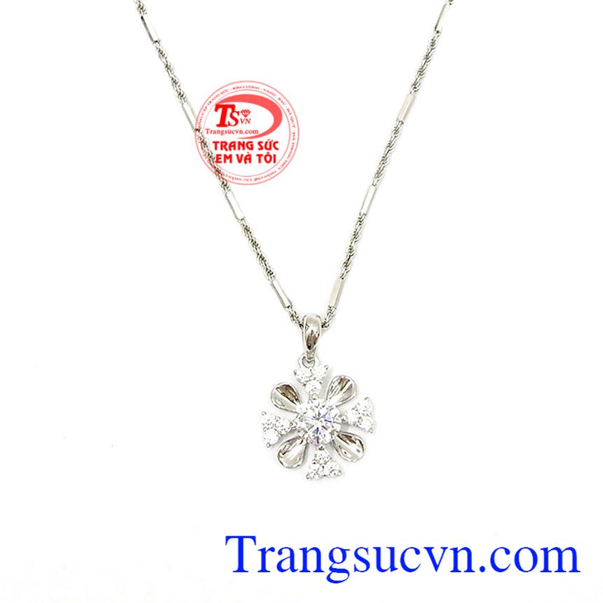 Bộ dây chuyền vàng trắng 10k, Bộ dây chuyền vàng tây đẹp, Bộ dây nữ vàng