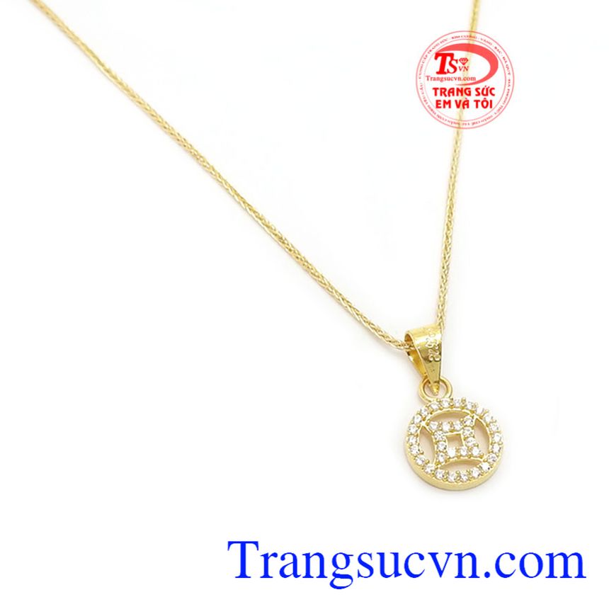 Bộ dây đồng tiền may mắn, bộ dây vàng tây đẹp, mặt dây vàng tây