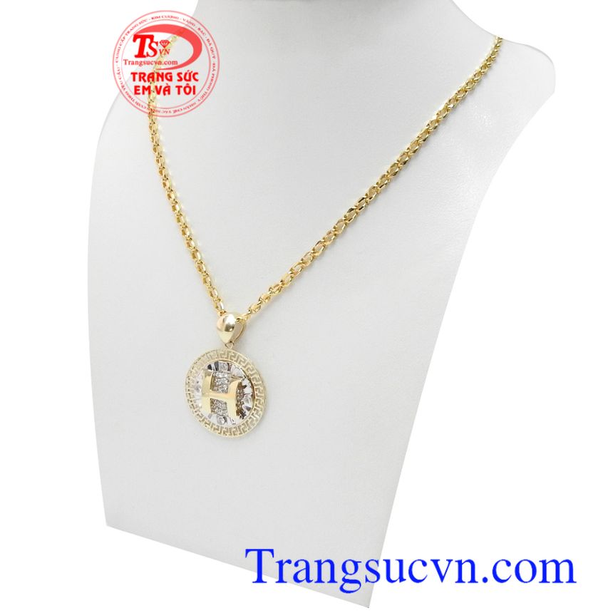 Bộ dây nam vàng 10k cá tính,Mặt dây chuyền nam,Trang sức nam