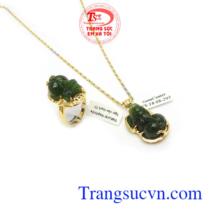Bộ Dây Tỳ Hưu Nephrite May Mắn, bộ dây vàng tây, bộ dây đẹp