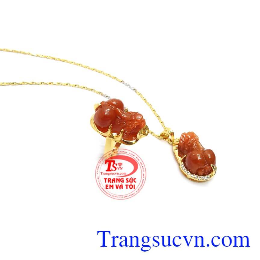 Bộ Trang Sức Đại Phúc Lộc, trang sức bộ, mặt dây đá quý