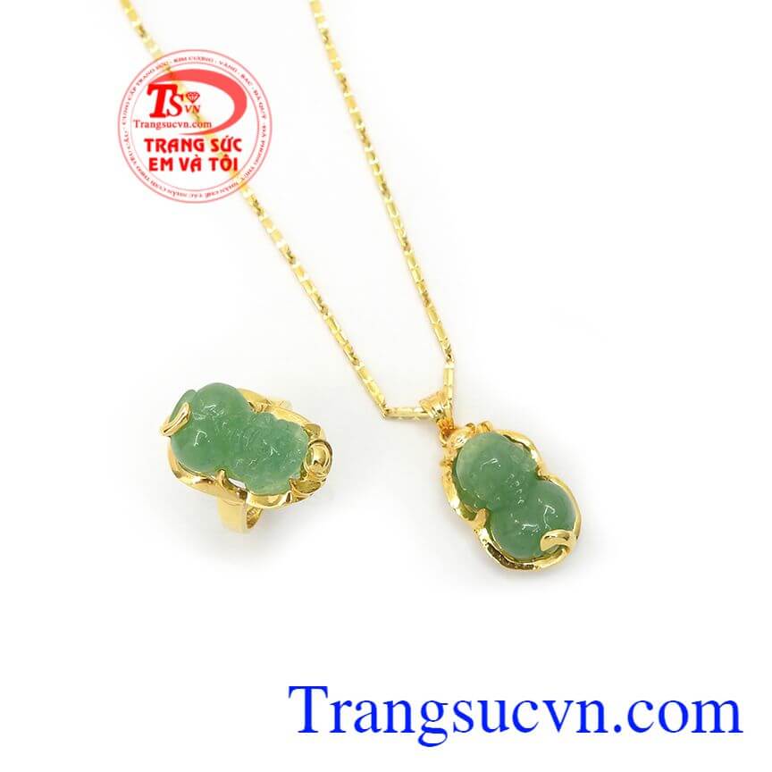 Bộ Trang Sức Tỳ Hưu Phúc Lộc, trang sức bộ, mặt dây đá quý Bộ Trang Sức Tỳ Hưu Phúc Lộc, trang sức bộ, mặt dây đá quý