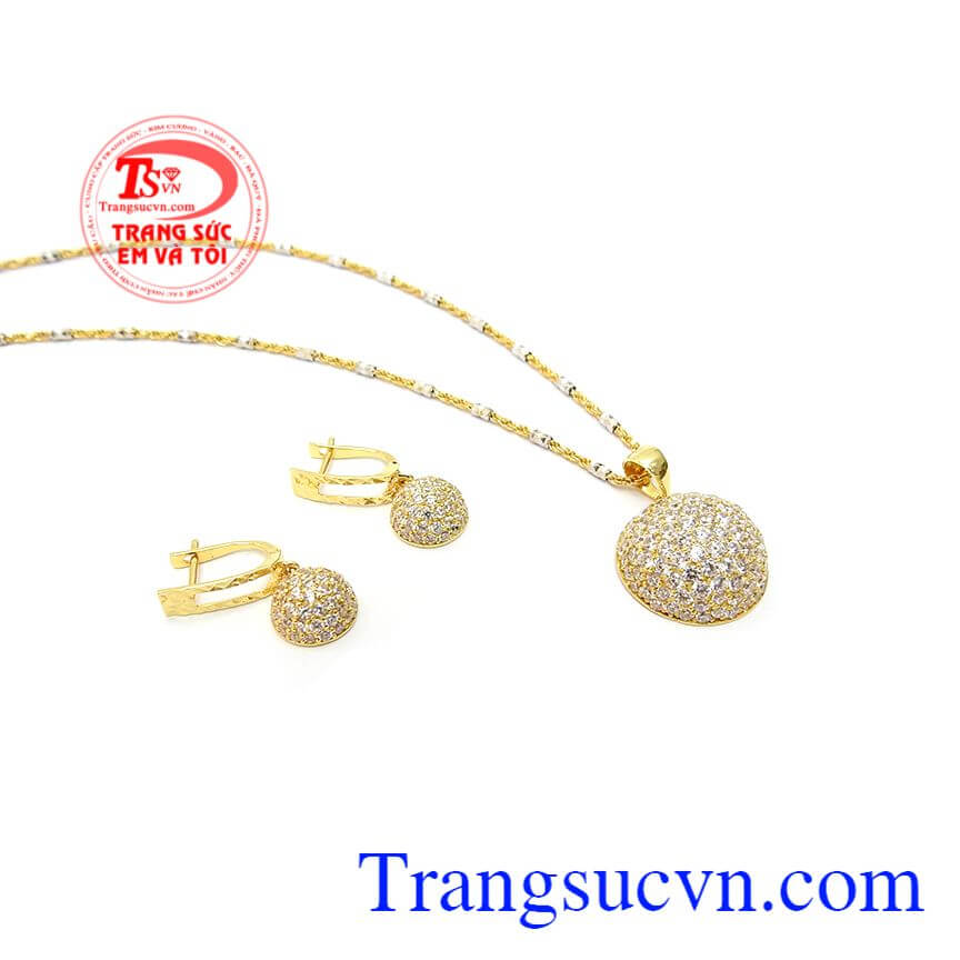 Bộ Trang Sức Vàng Sang Trọng, Trang sức bộ, bộ dây chuyền nữ Bộ Trang Sức Vàng Sang Trọng, Trang sức bộ, bộ dây chuyền nữ