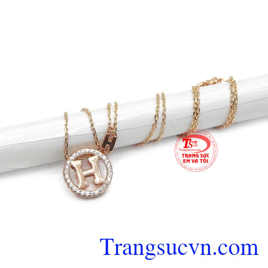 Dây chuyền chữ H Hàn Quốc,Dây chuyền vàng,Dây chuyền nữ