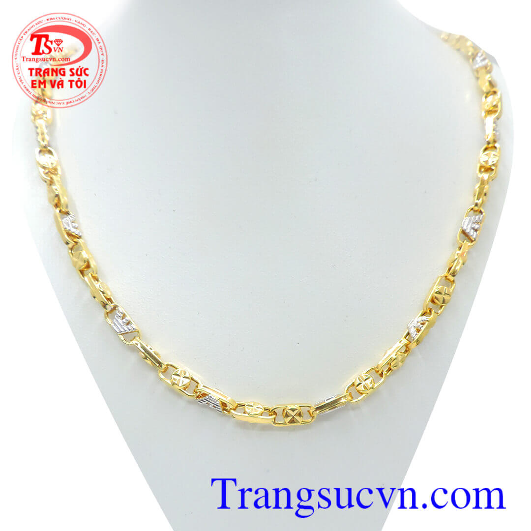 Dây chuyền mắt xích lịch lãm, dây chuyền đẹp, dây chuyền vàng tây Dây chuyền mắt xích lịch lãm, dây chuyền đẹp, dây chuyền vàng tây