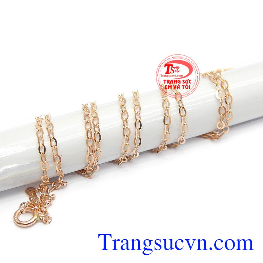 Dây chuyền nữ duyên dáng vàng hồng,Dây chuyền vàng Dây chuyền nữ duyên dáng vàng hồng,Dây chuyền vàng