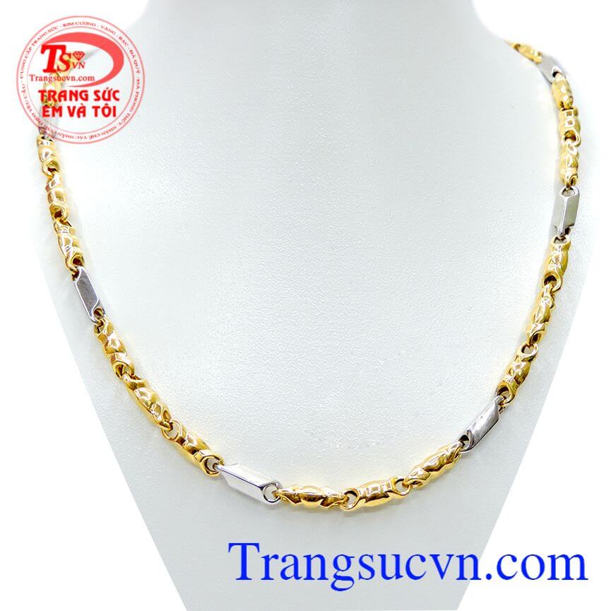 Dây chuyền vàng mạnh mẽ TSVN, dây chuyền nam cá tính, dây chuyền nam vàng tây