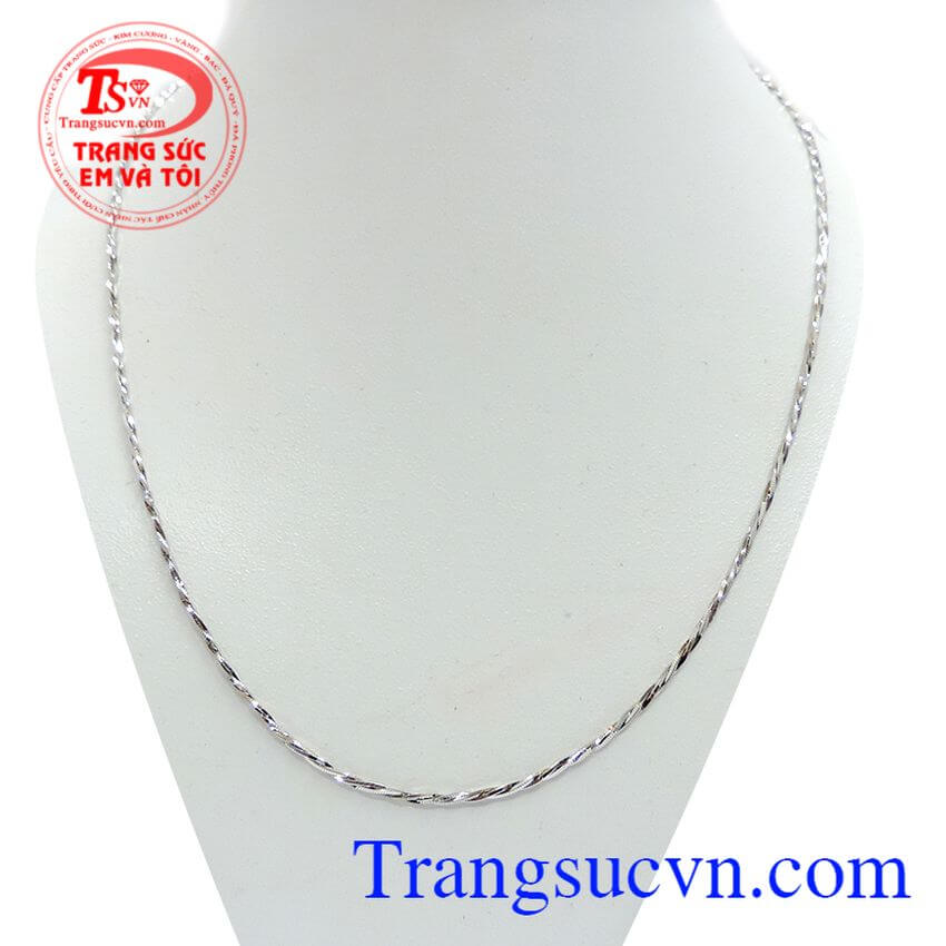 Dây chuyền vàng trắng bện, dây chuyền nam vàng tây, dây chuyền đẹp Dây chuyền vàng trắng bện, dây chuyền nam vàng tây, dây chuyền đẹp