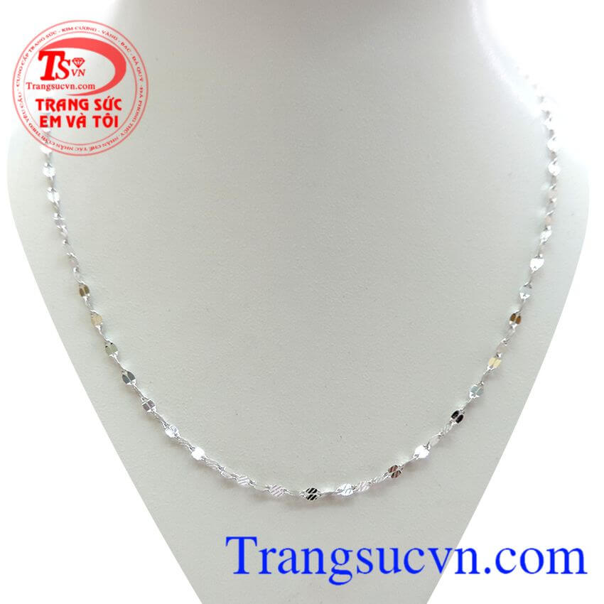 Dây chuyền vàng trắng italy 18k nữ, dây chuyền nữ, dây chuyền sang trọng Dây chuyền vàng trắng italy 18k nữ, dây chuyền nữ, dây chuyền sang trọng