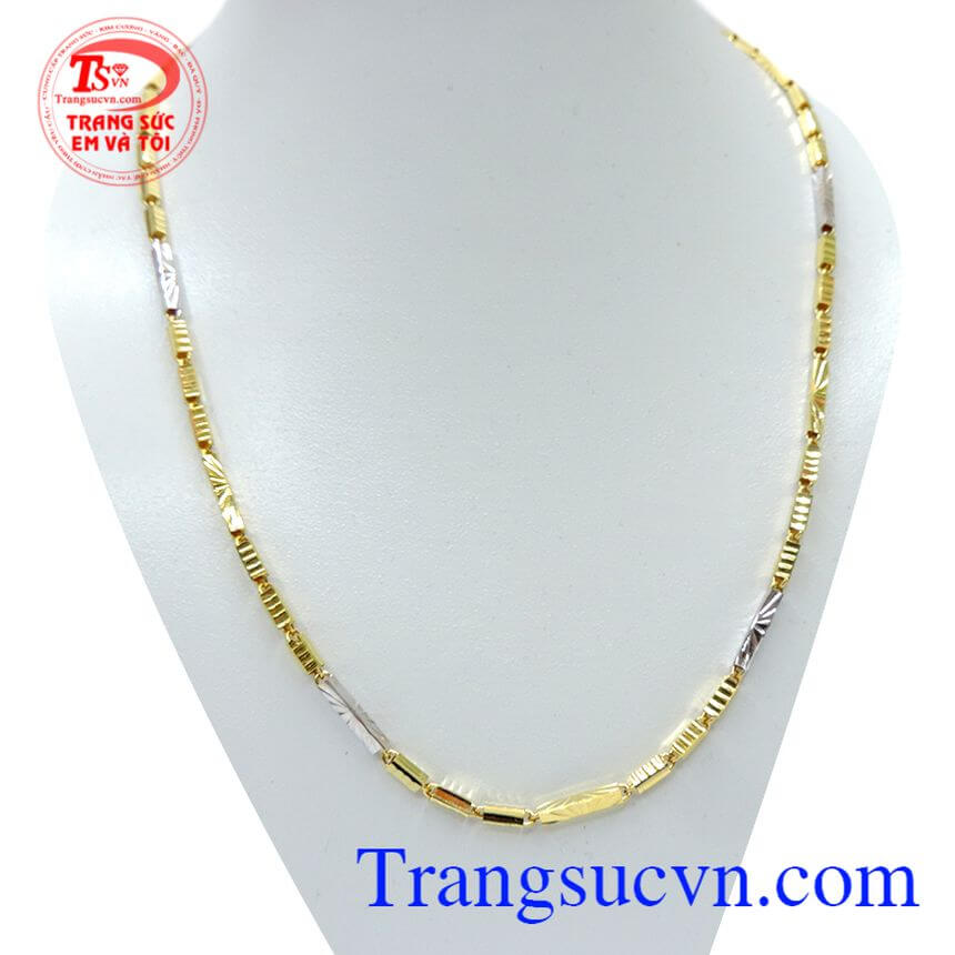 Dây nam đốt trụ may mắn, dây chuyền nam đẹp, dây chuyền vàng tây