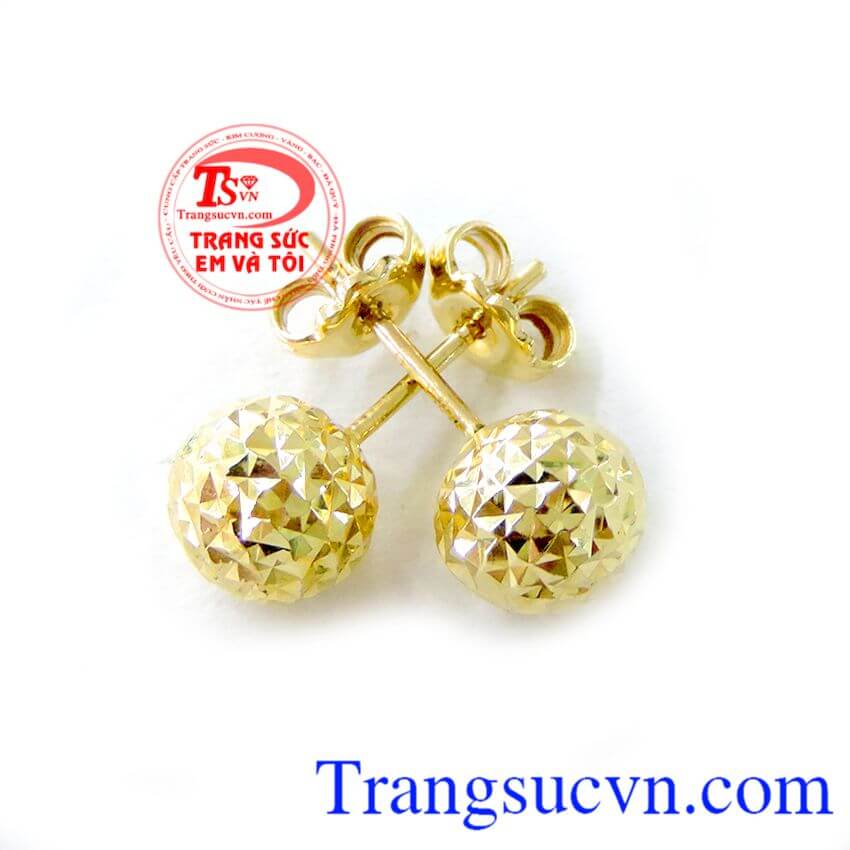 Đôi bông tai vàng nụ,Hoa tai vàng tây,Trang sức vàng