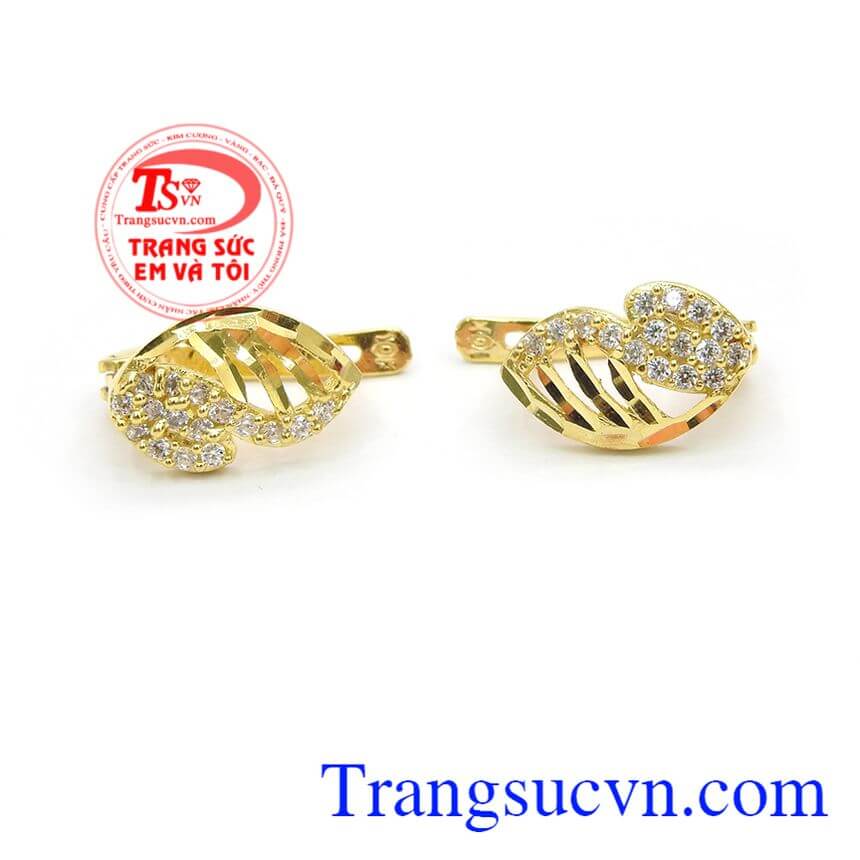 Hoa tai lá non,Hoa tai vàng tây,Trang sức nữ