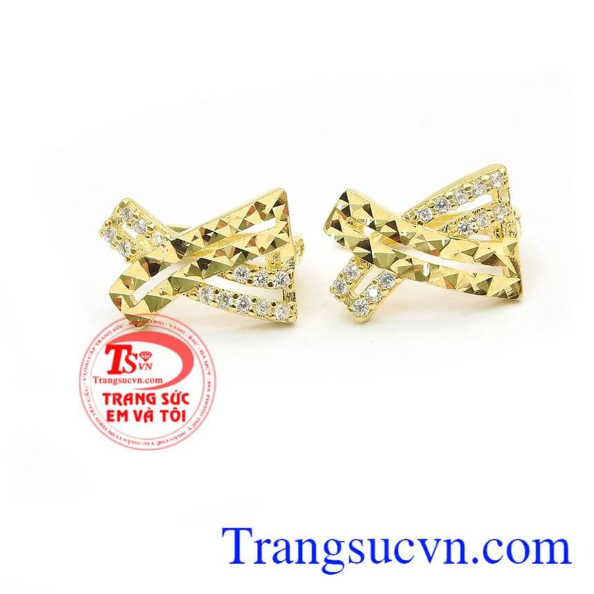 Hoa tai tài lộc,Hoa tai vàng đá quý,Trang sức vàng Hoa tai tài lộc,Hoa tai vàng đá quý,Trang sức vàng