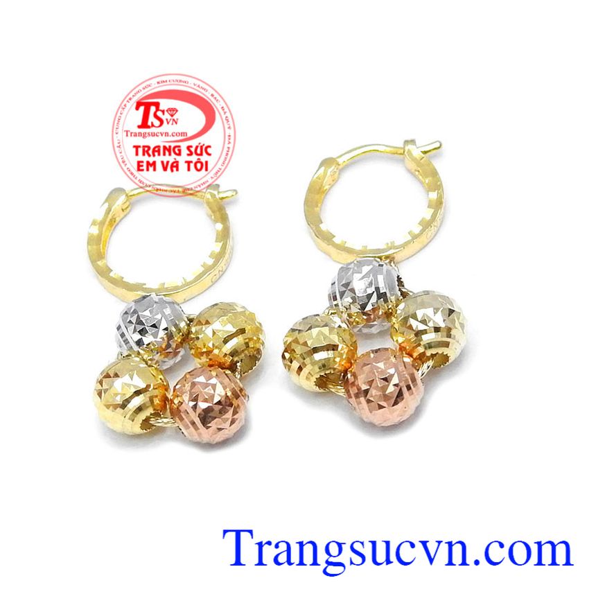 Hoa tai thanh lịch,Hoa tai vàng tây,Trang sức nữ