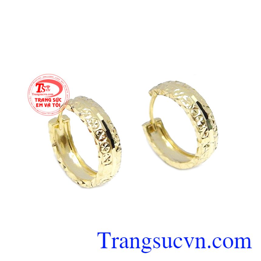 Hoa tai thịnh vượng Hàn Quốc,Hoa tai vàng tây,Trang sức nữ