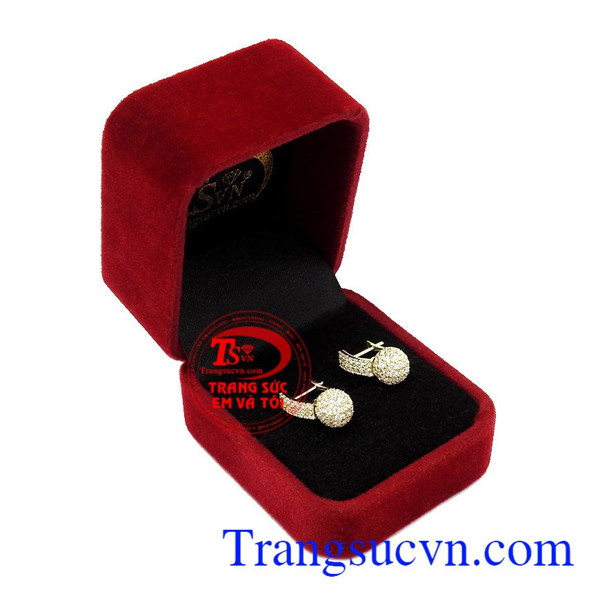 Hoa tai vàng dịu dàng,Hoa tai vàng tây,Trang sức nữ