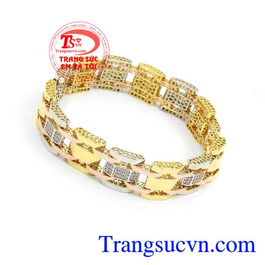 Lắc Nam Nhập Ý Sang Trọng,Lắc vàng tây đá quý,Trang sức vàng Lắc Nam Nhập Ý Sang Trọng,Lắc vàng tây đá quý,Trang sức vàng