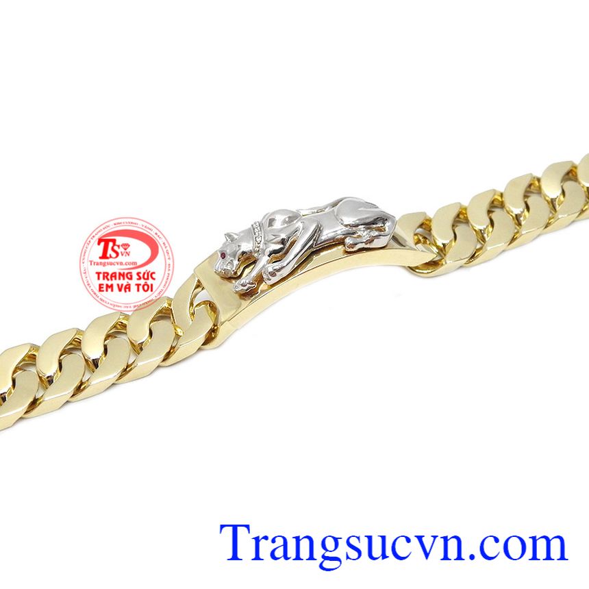 Lắc tay báo trắng mạnh mẽ,Trang sức vàng,Lắc vàng đá quý Lắc tay báo trắng mạnh mẽ,Trang sức vàng,Lắc vàng đá quý