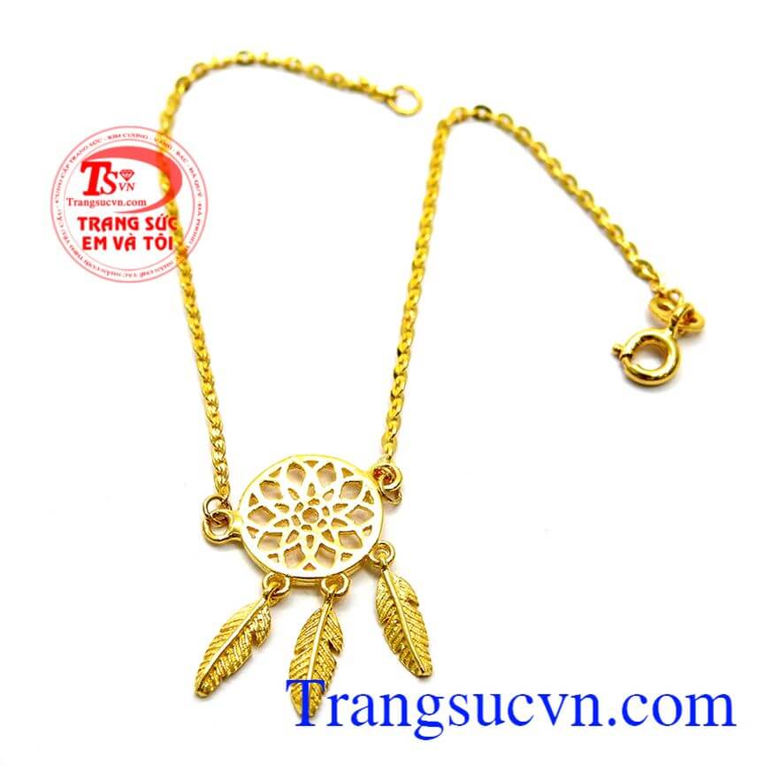 Lắc tay vàng dreamcatcher,Lắc vàng tây đá quý,Trang sức vàng Lắc tay vàng dreamcatcher,Lắc vàng tây đá quý,Trang sức vàng