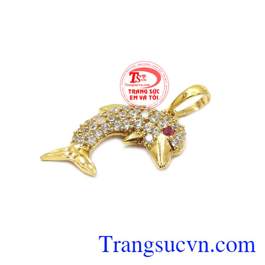 Mặt cá voi đính đá, Mặt dây vàng đá quý, Mặt dây nữ đẹp