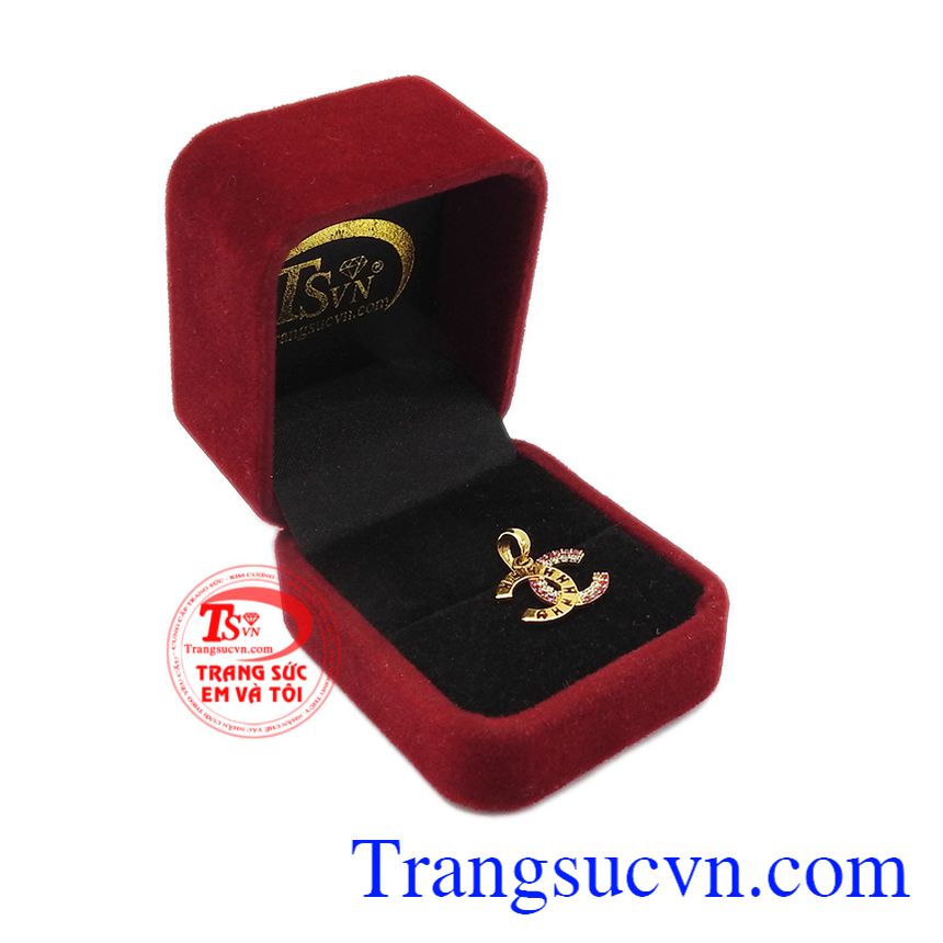 Mặt dây chữ vàng đá, mặt dây đẹp, mặt dây vàng tây