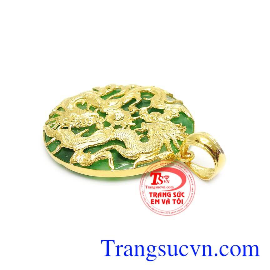 Mặt dây cẩm thạch song long,Mặt dây rồng,Dây chuyền nam