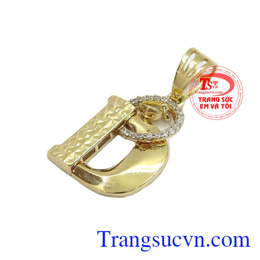 Mặt Dây Chuyền Chữ D, mặt dây vàng tây, mặt dây đẹp