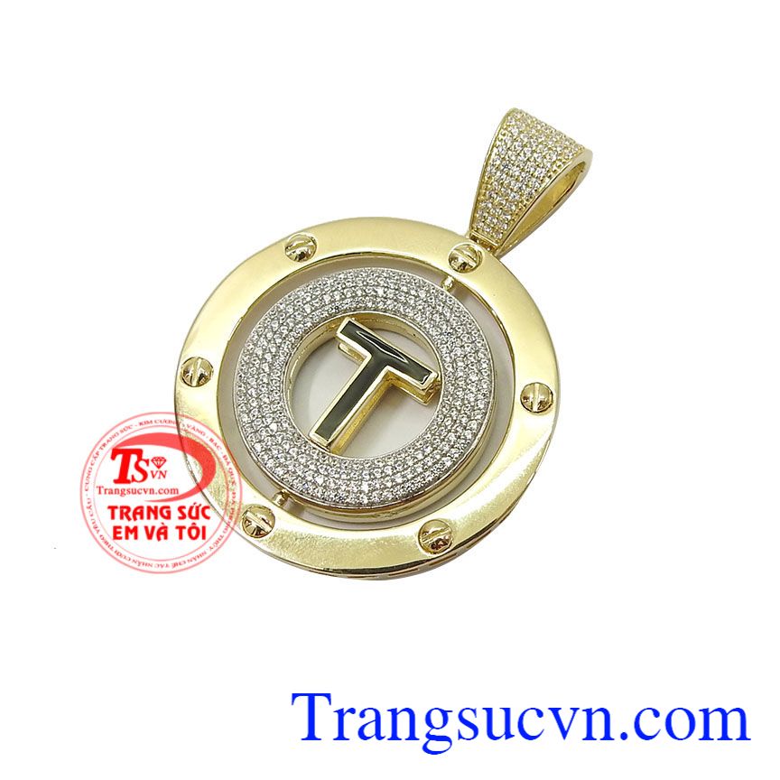 Mặt dây chuyền nam chữ T, mặt dây vàng tây đẹp, mặt dây nam  Mặt dây chuyền nam chữ T, mặt dây vàng tây đẹp, mặt dây nam