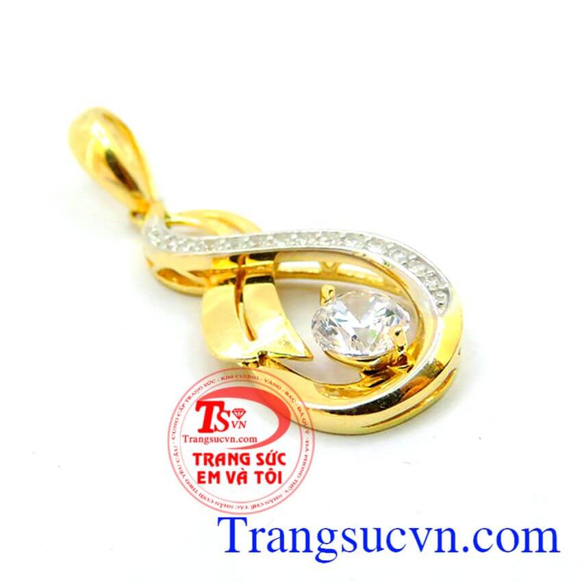 Mặt dây chuyền nữ vàng 10k thời trang, mặt dây đẹp, mặt dây vàng tây