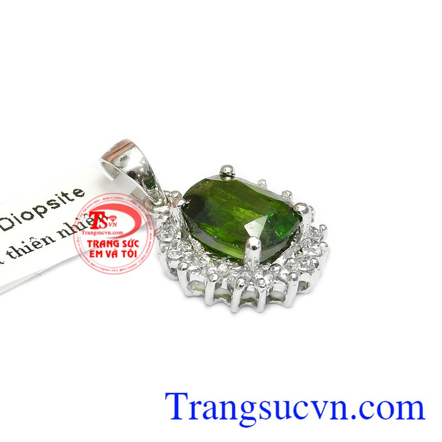 Mặt dây diopsite quyến rũ, mặt dây chuyền vàng tây, mặt dây đá quý Mặt dây diopsite quyến rũ, mặt dây chuyền vàng tây, mặt dây đá quý