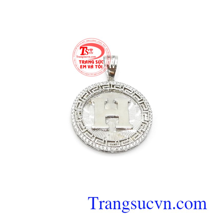 Mặt dây nam chữ H phong cách,Mặt dây chuyền nam,Trang sức nam