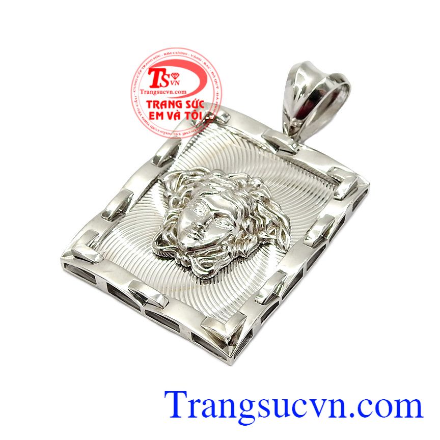 Mặt dây nam vàng trắng Versace,Mặt dây chuyềnn nam,Trang sức nam Mặt dây nam vàng trắng Versace,Mặt dây chuyềnn nam,Trang sức nam