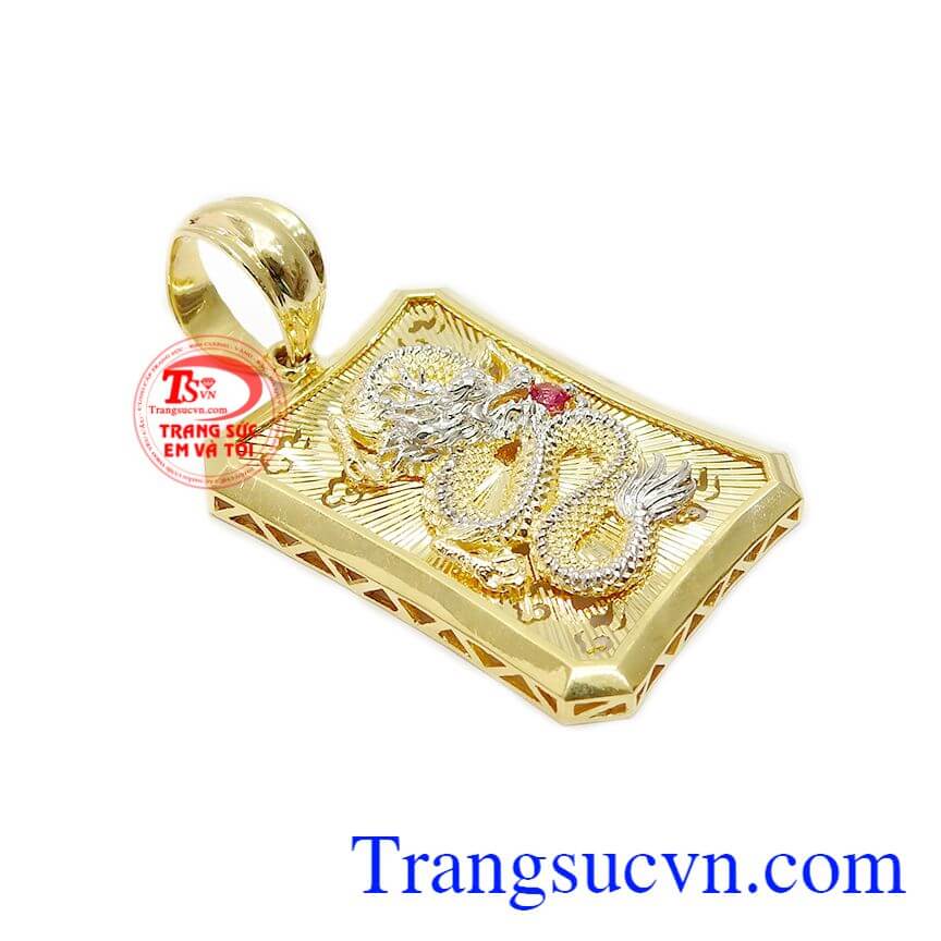 Mặt dây rồng độc đáo vàng 10k,Mặt dây chuyền nam,Trang sức nam