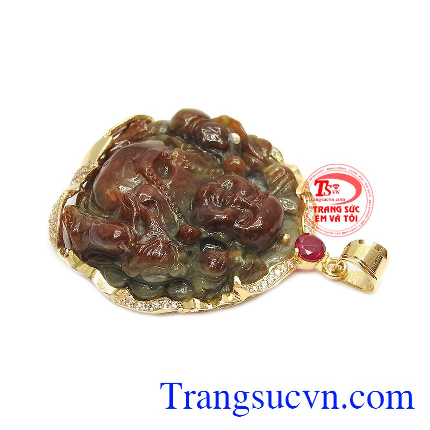 Mặt phật di lặc cẩm thạch bọc vàng,Mặt dây chuyền nam,Trang sức nam Mặt phật di lặc cẩm thạch bọc vàng,Mặt dây chuyền nam,Trang sức nam
