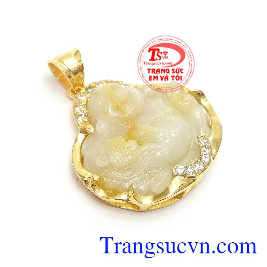 Mặt Phật Di Lặc Thịnh Vượng, mặt phật bọc vàng, mặt dây chuyền nam Mặt Phật Di Lặc Thịnh Vượng, mặt phật bọc vàng, mặt dây chuyền nam