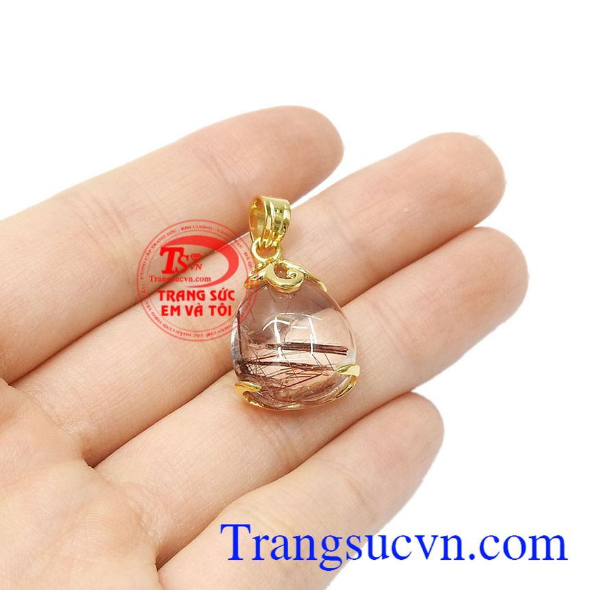 Mặt thạch anh tóc cao quý,mặt dây thạch anh,Trang sức nữ