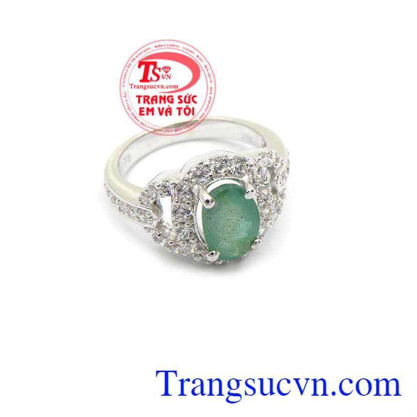 Nhẫn đính hôn gắn đá emerald,Nhẫn nữ đá quý,Trang sức nữ Nhẫn đính hôn gắn đá emerald,Nhẫn nữ đá quý,Trang sức nữ